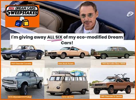 rdj dream cars sweepstakes|RDJ Dream Cars Sweepstakes .